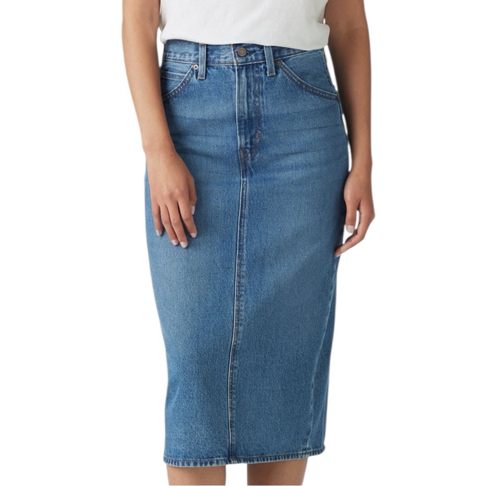 Levi's Women’s High Rise Slit Skirt - Size 14/32 - Picture 4 of 8